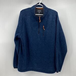 Ruff Hewn Adventure Tech quarter zip pullover sweater blue marled sz xL gorpcore